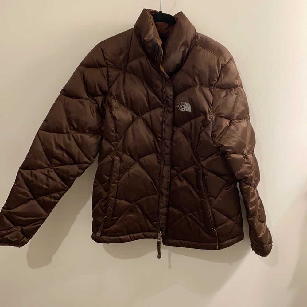 550 Brown Puffer North Face Coat